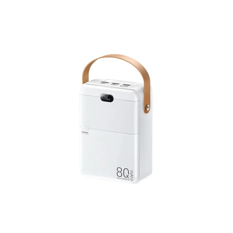 REMAX - CARGADOR PORTÁTIL REMAX 80000mAh PD27W+ QC 225W BLANCO