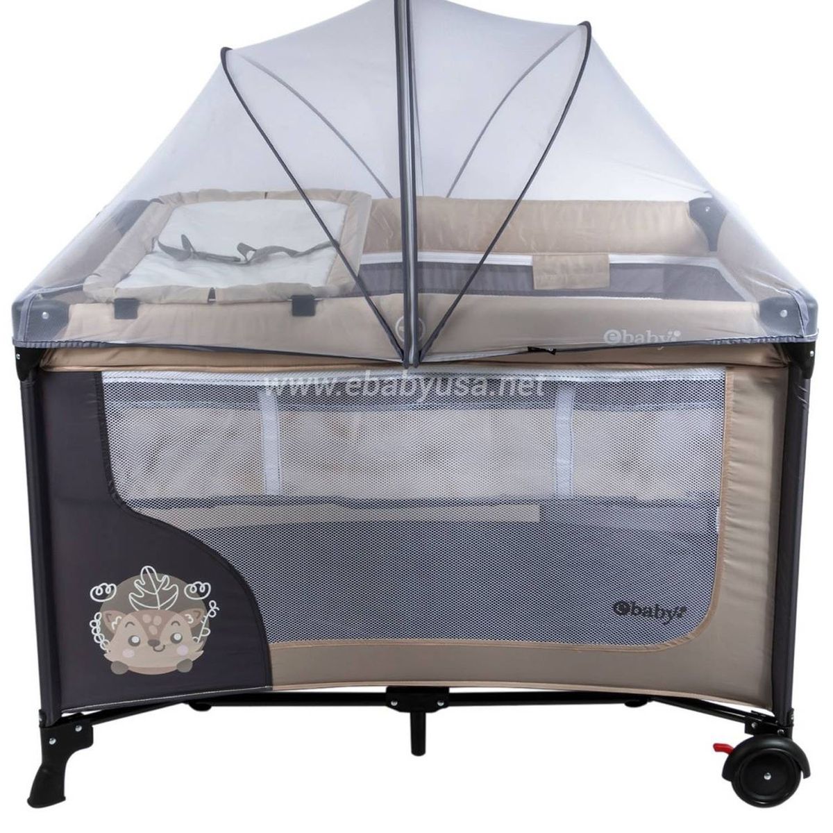 EBABY - Cuna Corral Ebaby Con Cambiador Happy Dream Beige