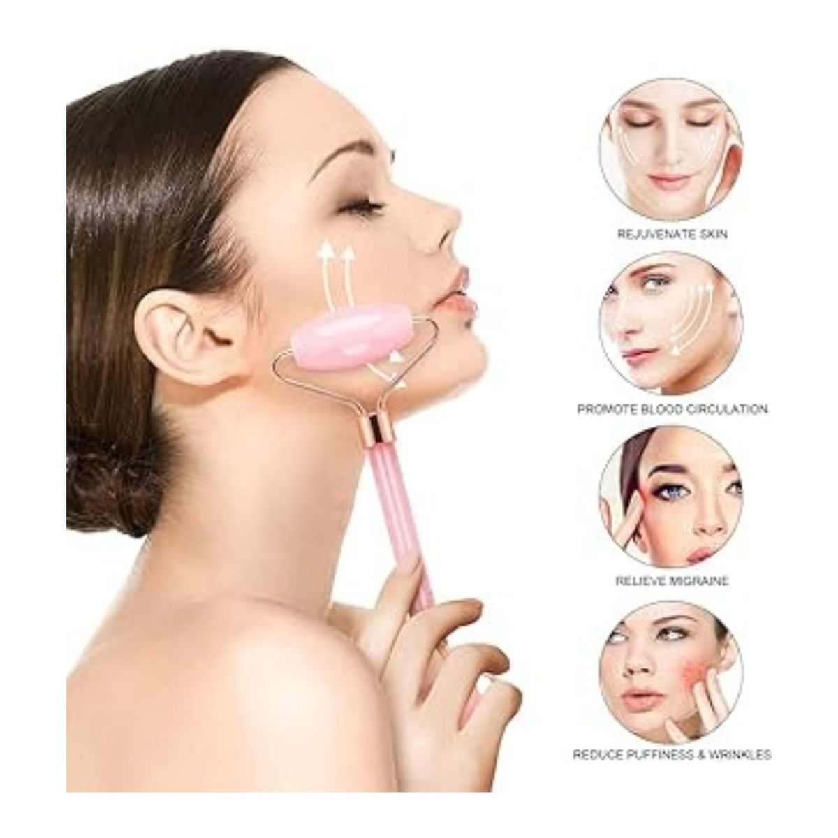 OEM - Rodillo Para Masajes Facial de Cuarzo