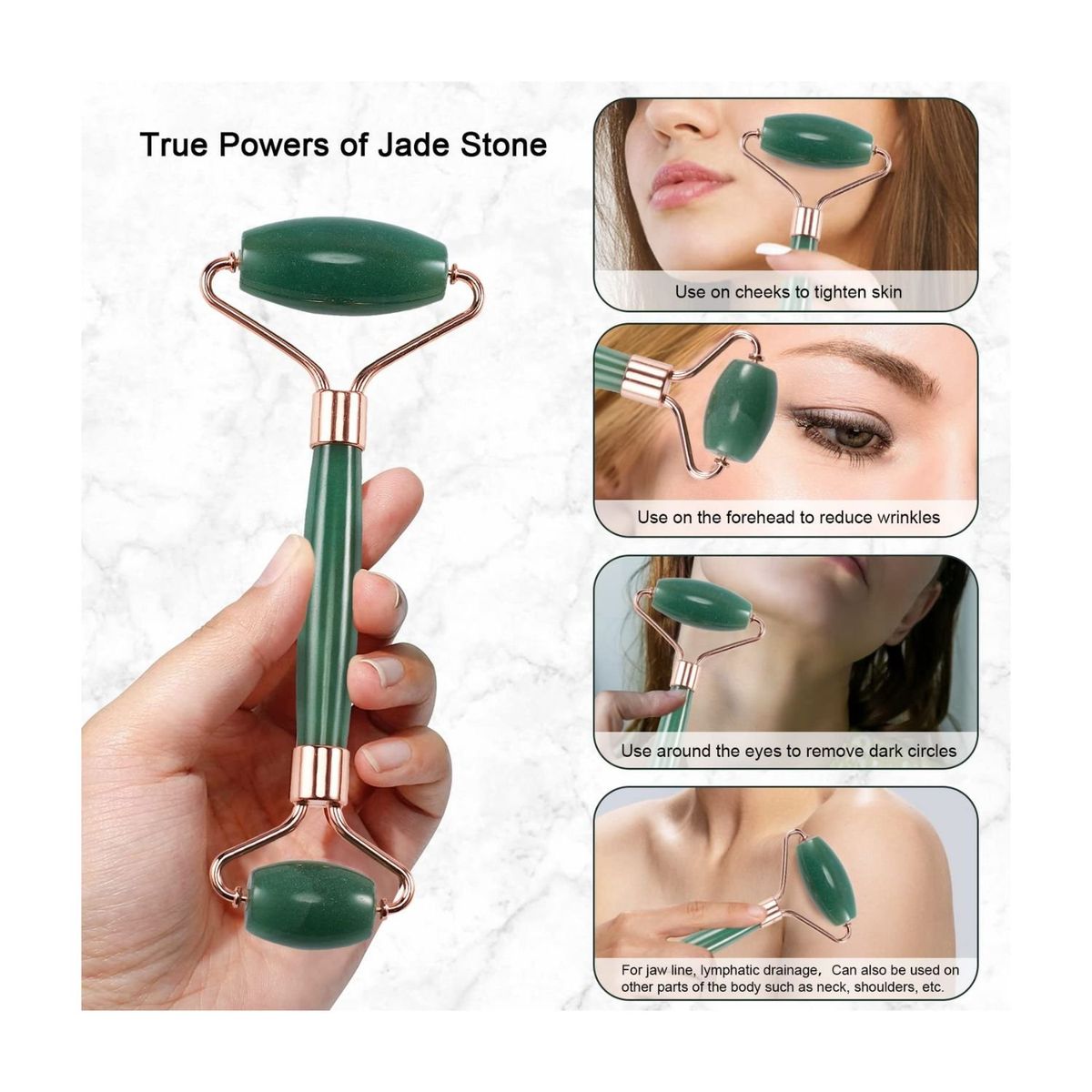 OEM - Rodillo Masajeador Facial - Gua Sha