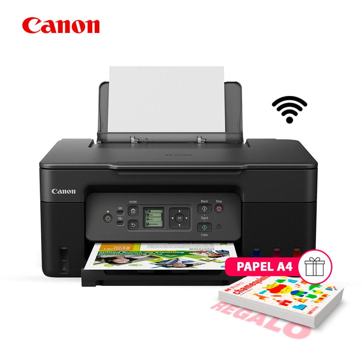 CANON - Impresora Multifuncional Canon G3170 Wifi imprime copia escanea