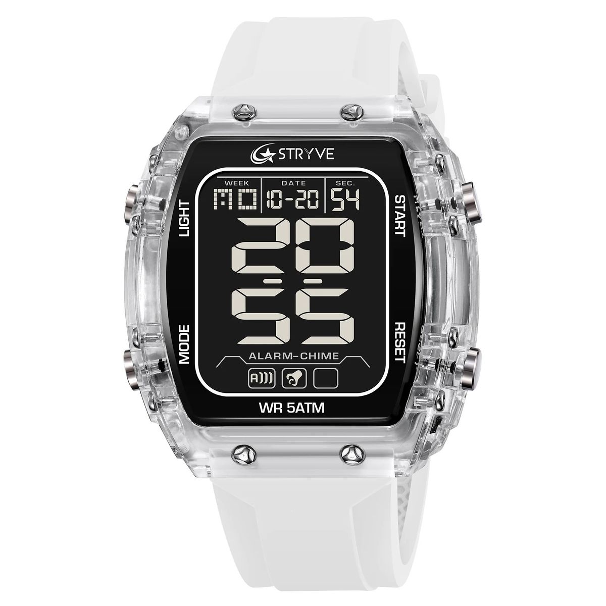 OEM - Reloj Hombre Deportivo STRYVE 8031 Digital Blanco