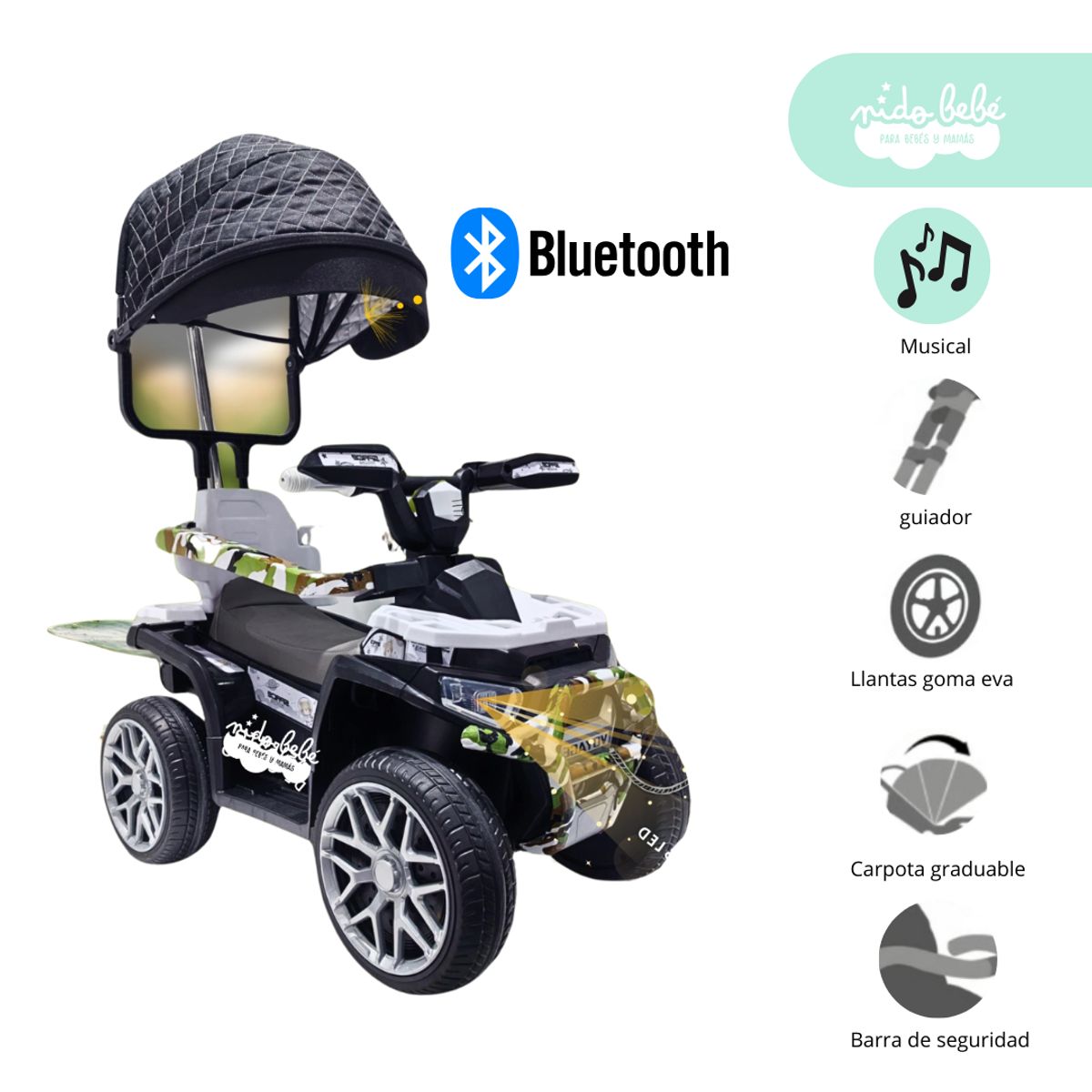 GENERICO - Carrito BUGGY de niño Modelo TERRADO WHITE