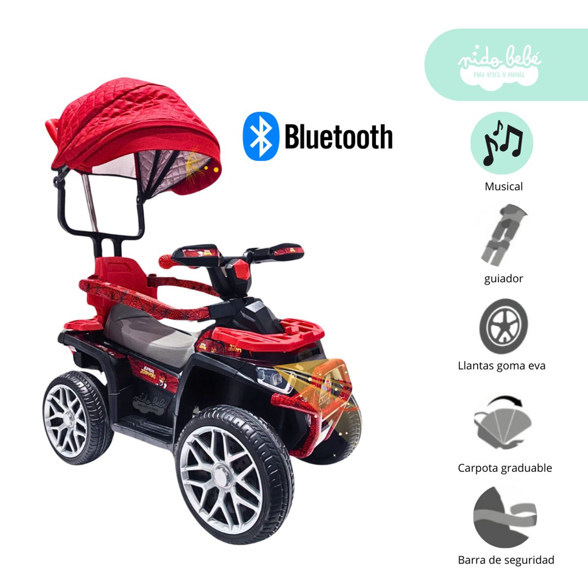 GENERICO - Carrito BUGGY de niño Modelo TERRADO RED