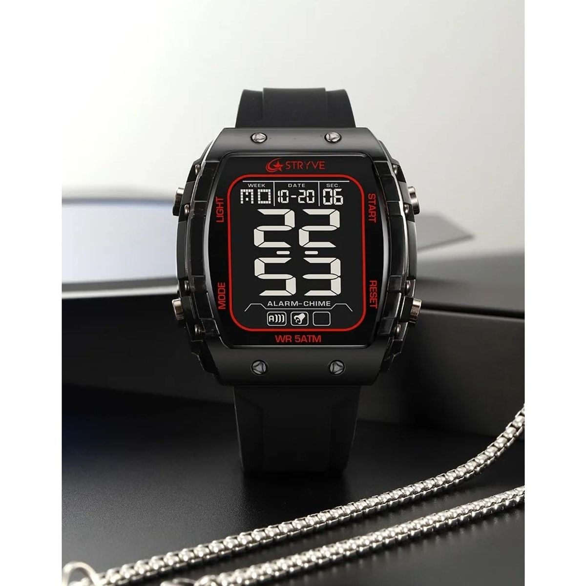 OEM - Reloj Hombre Deportivo STRYVE 8031 Digital Negro