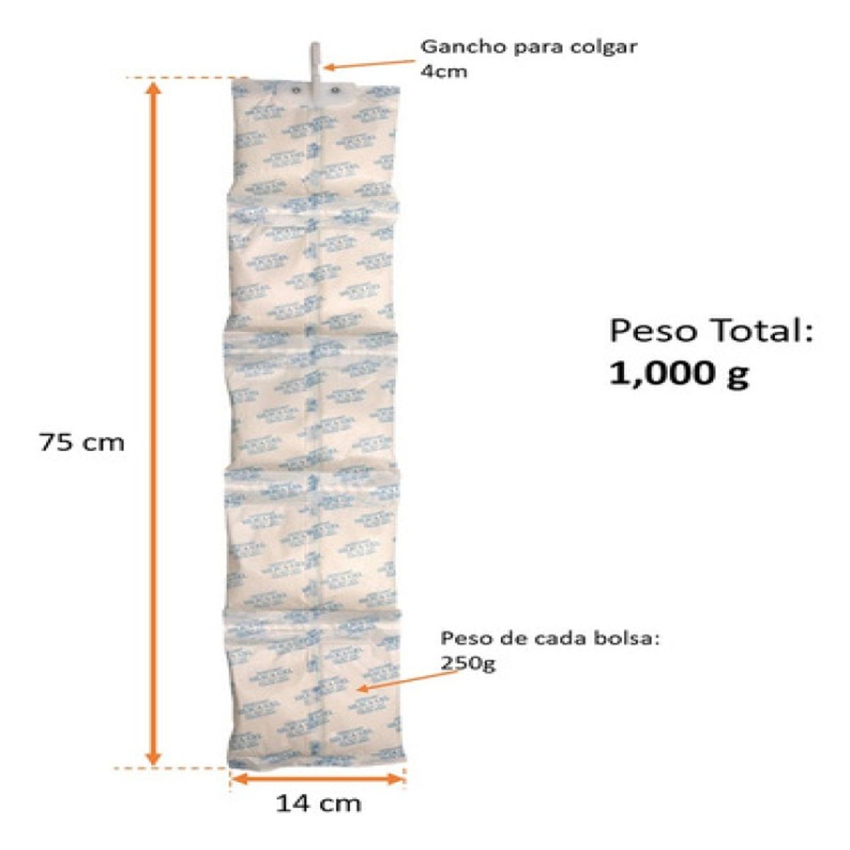 GENERICO - Silica Gel De 1000g X 1 Und Para Container Con Gancho
