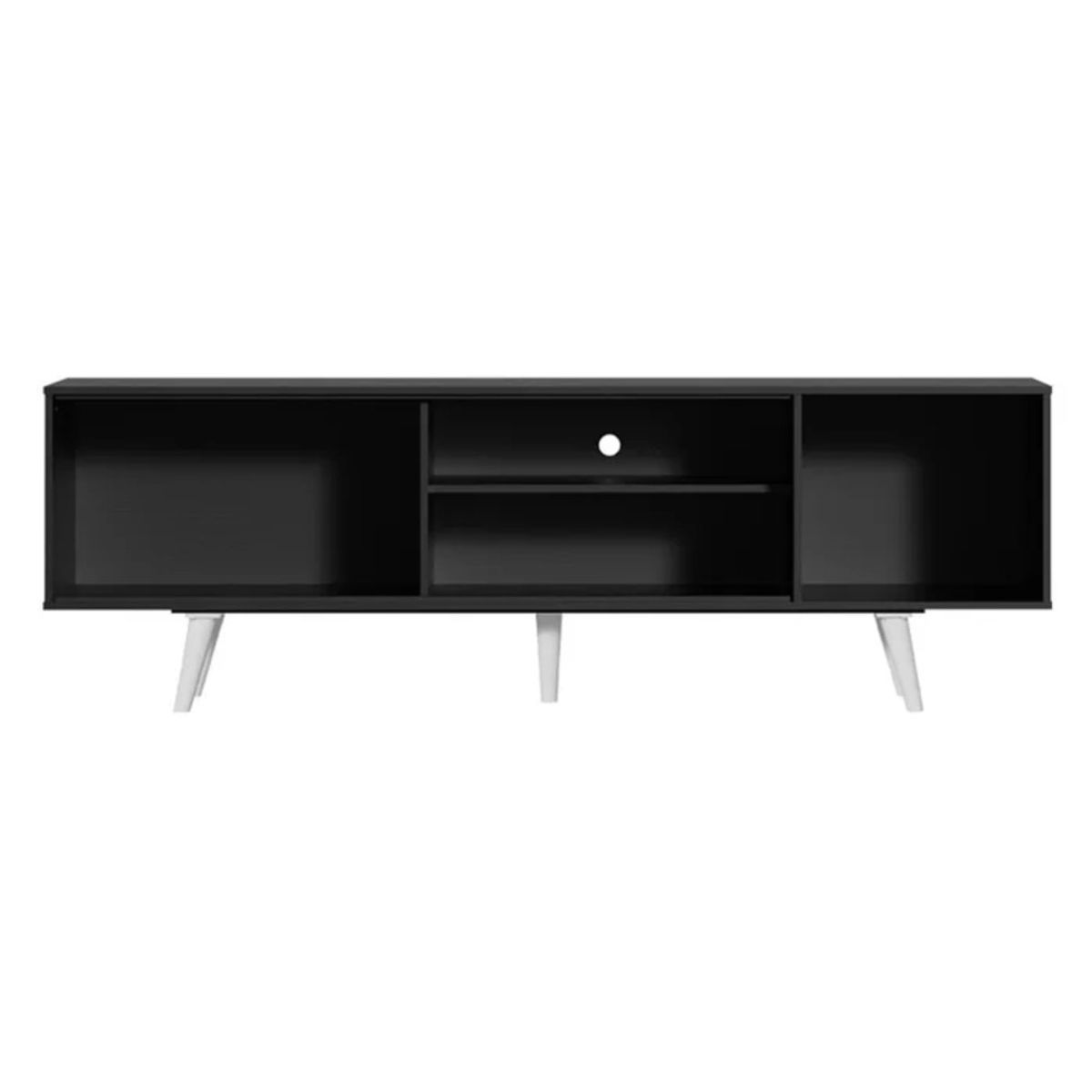 R&R MUEBLES - Mueble de TV 65 Amaha Negro y Blanco R&R MUEBLES