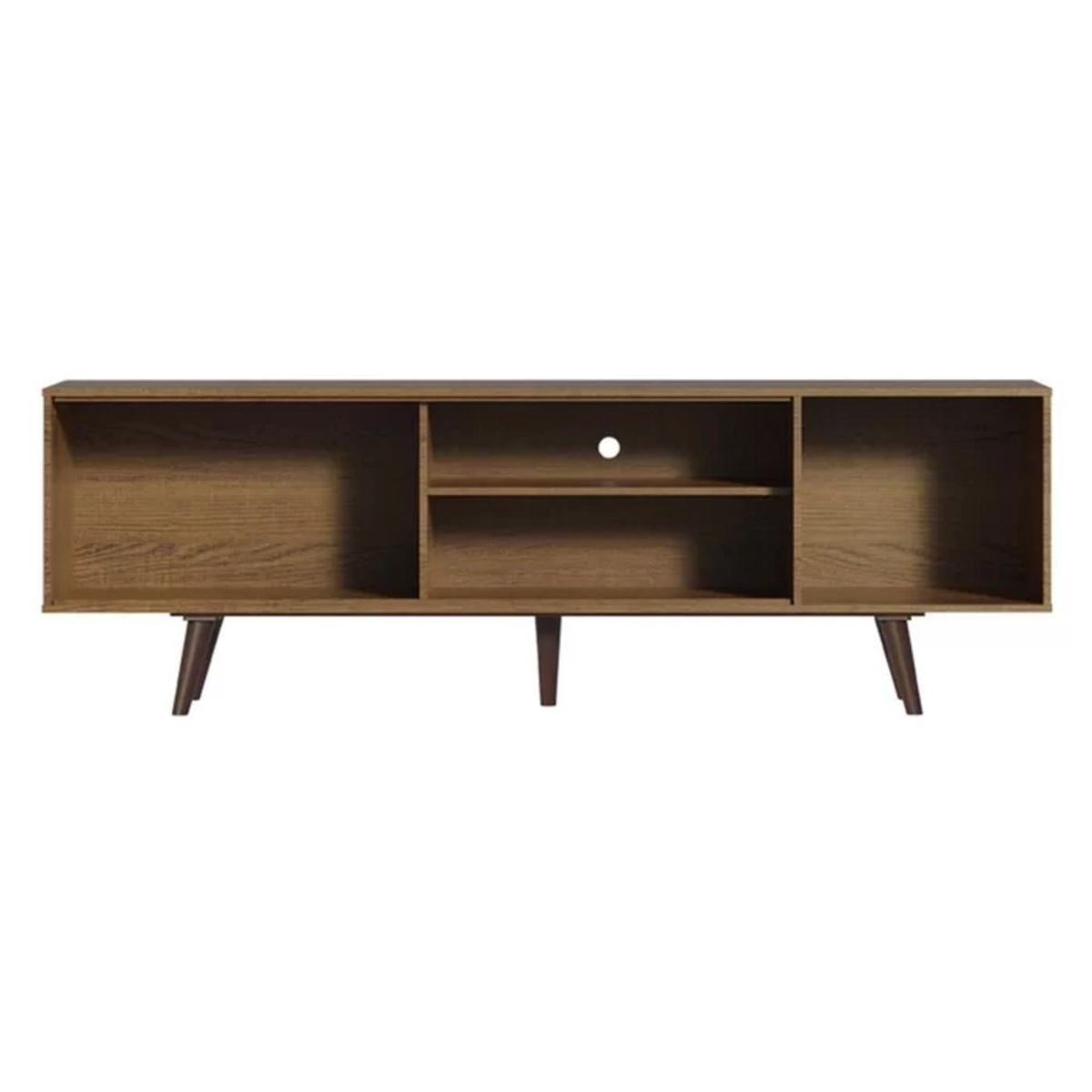 R&R MUEBLES - Mueble de TV 65 Amaha Marrón y Negro R&R MUEBLES