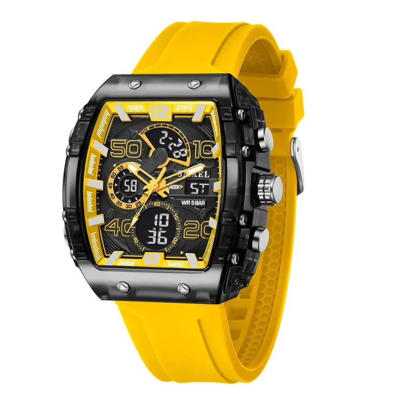 SMAEL - Reloj Hombre SMAEL 8109 Análogo-Digital Amarillo