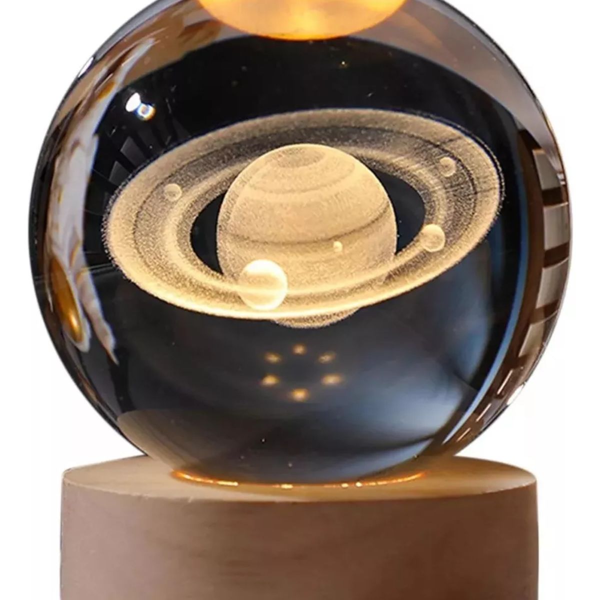 GENERICO - Lampara Diseño 3D Modelo Saturno Adorno Decoración