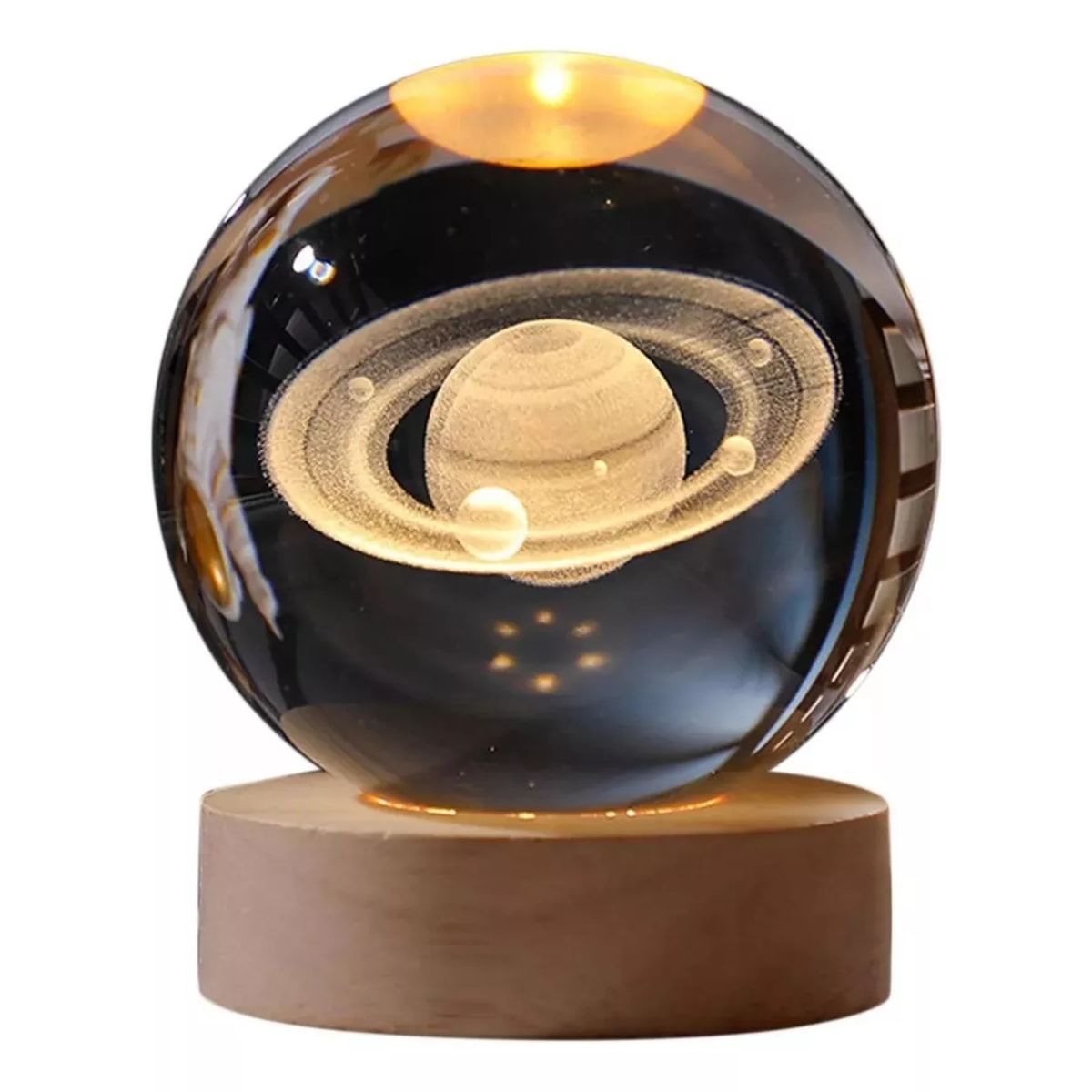 GENERICO - Lampara Diseño 3D Modelo Saturno Adorno Decoración