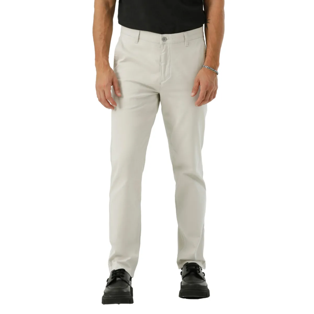 DOCKERS - Pantalón Hombre Casual Chino Slim Straight Fit Gris Dockers