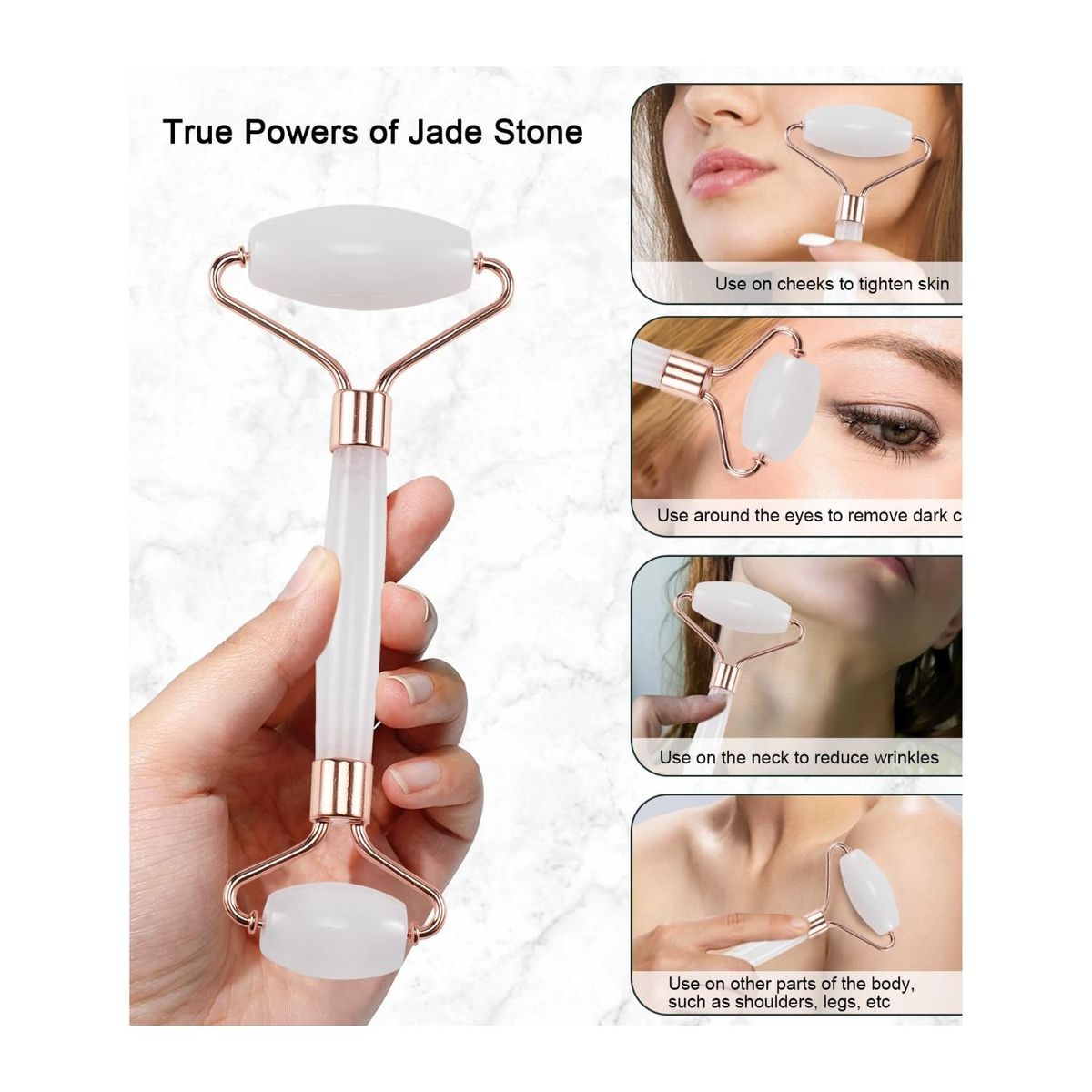 OEM - Rodillo De Masaje Facial y Gua sha