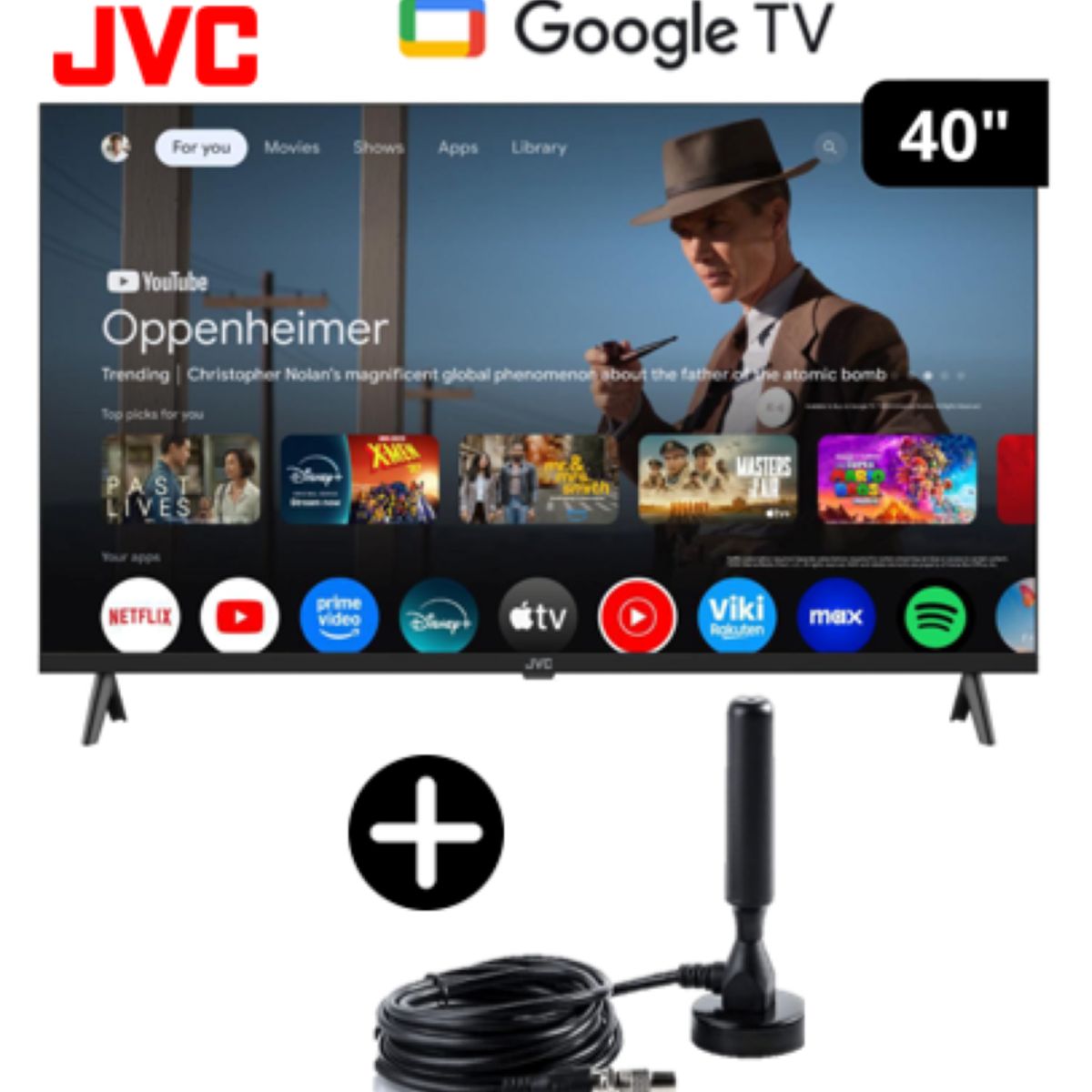 GENERICO - Televisor JVC 40 Pulgadas FHD LT-40KB448 + Antena Digital (nuevo)