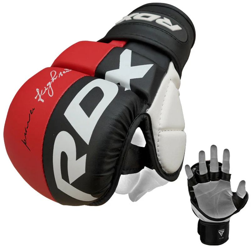 RDX - Guantes de Combate para MMA y Grappling T6 Plus Rojo - M