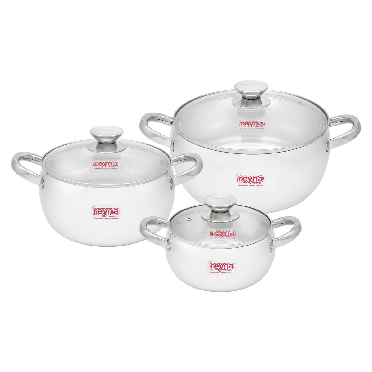 Reyna - Juego 3 ollas bombe (6 piezas)