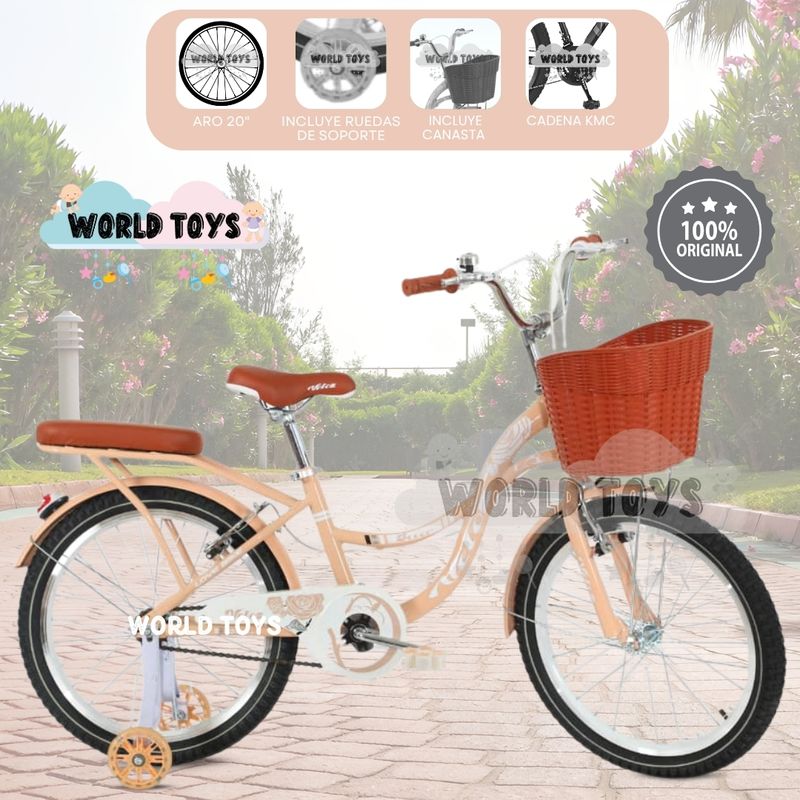 VELOX - Bicicleta Para Niña Aro 20 «LADY» Beige