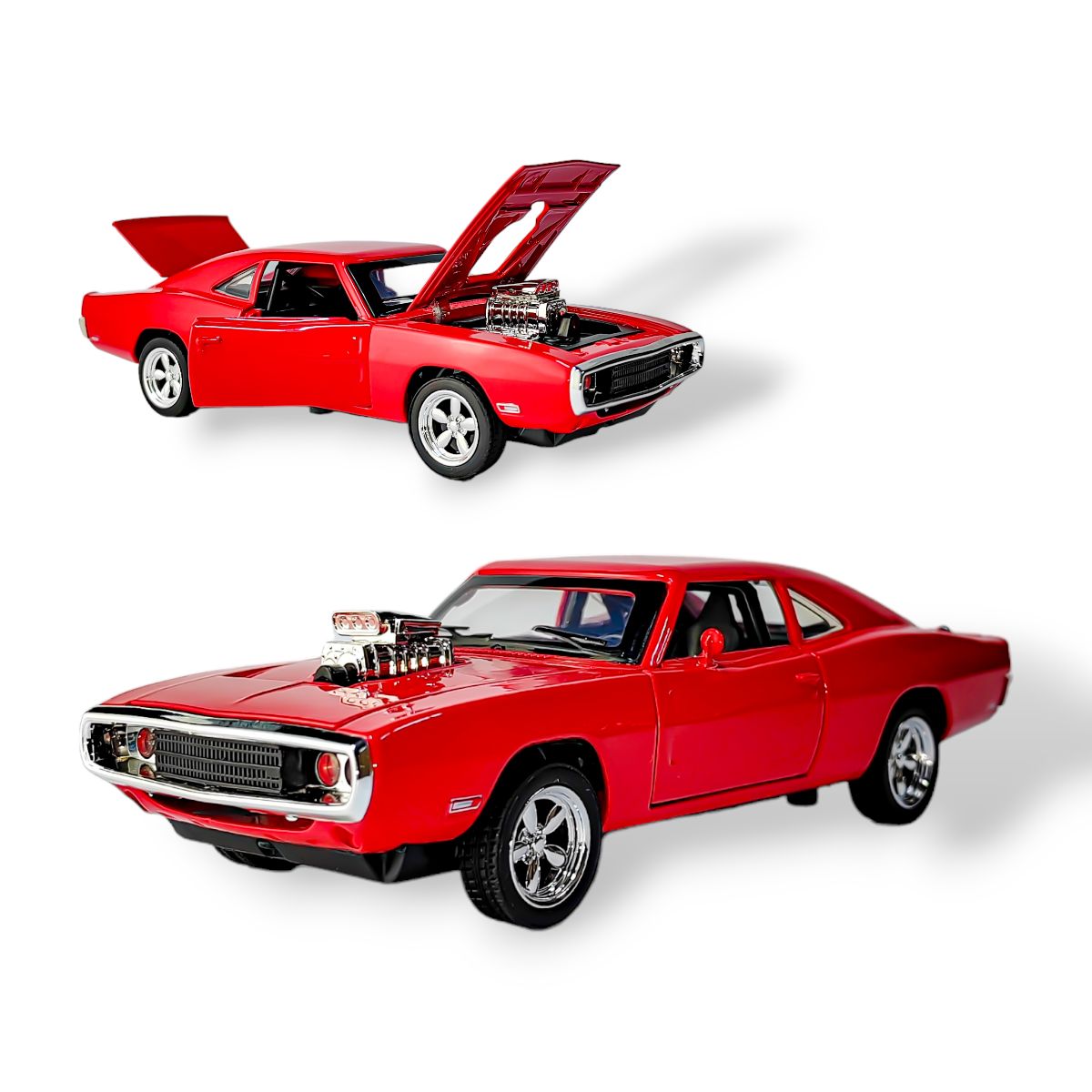 GENERICO - Dodge charger Toreto 1970 carro escala ROJO