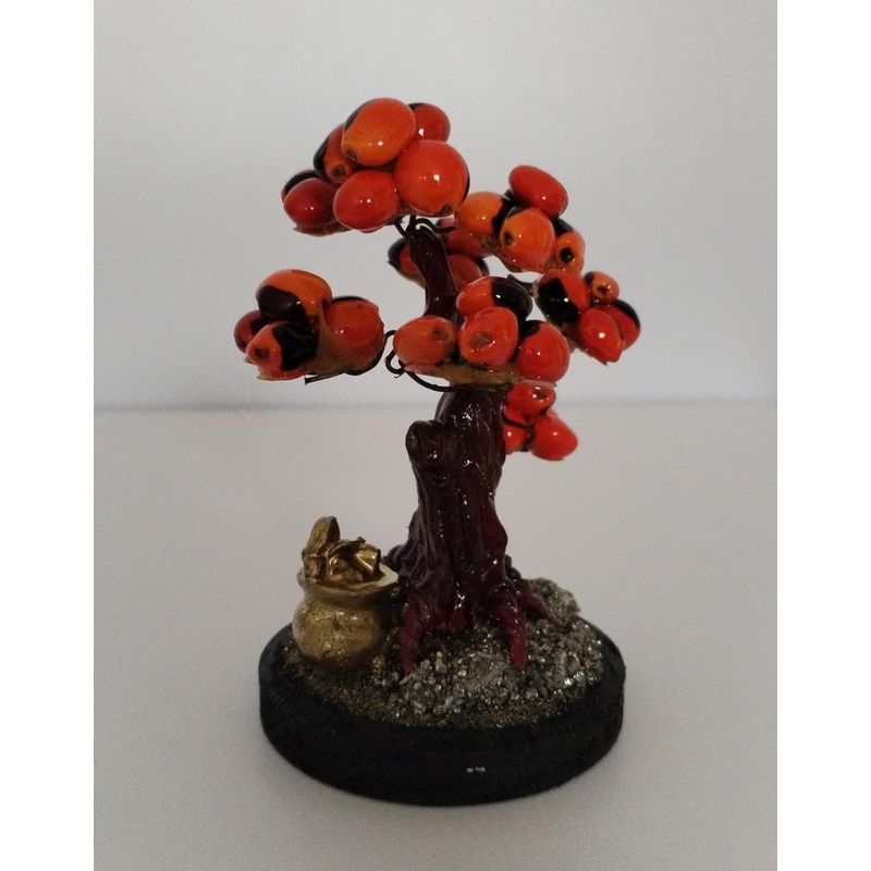 GENERICO - ARBOLITO  DE LA FELICIDAD BONSAI MEDIANO CON SEMILLAS HUAYRURO