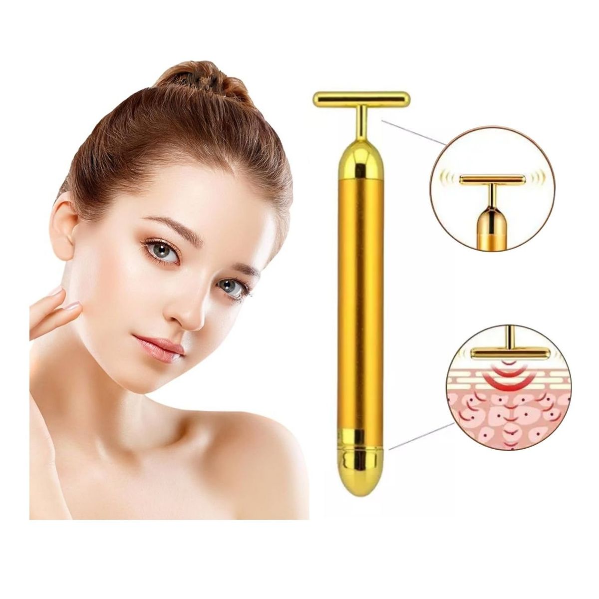 ROSH - Masajeador Facial de Vibración Modelo T