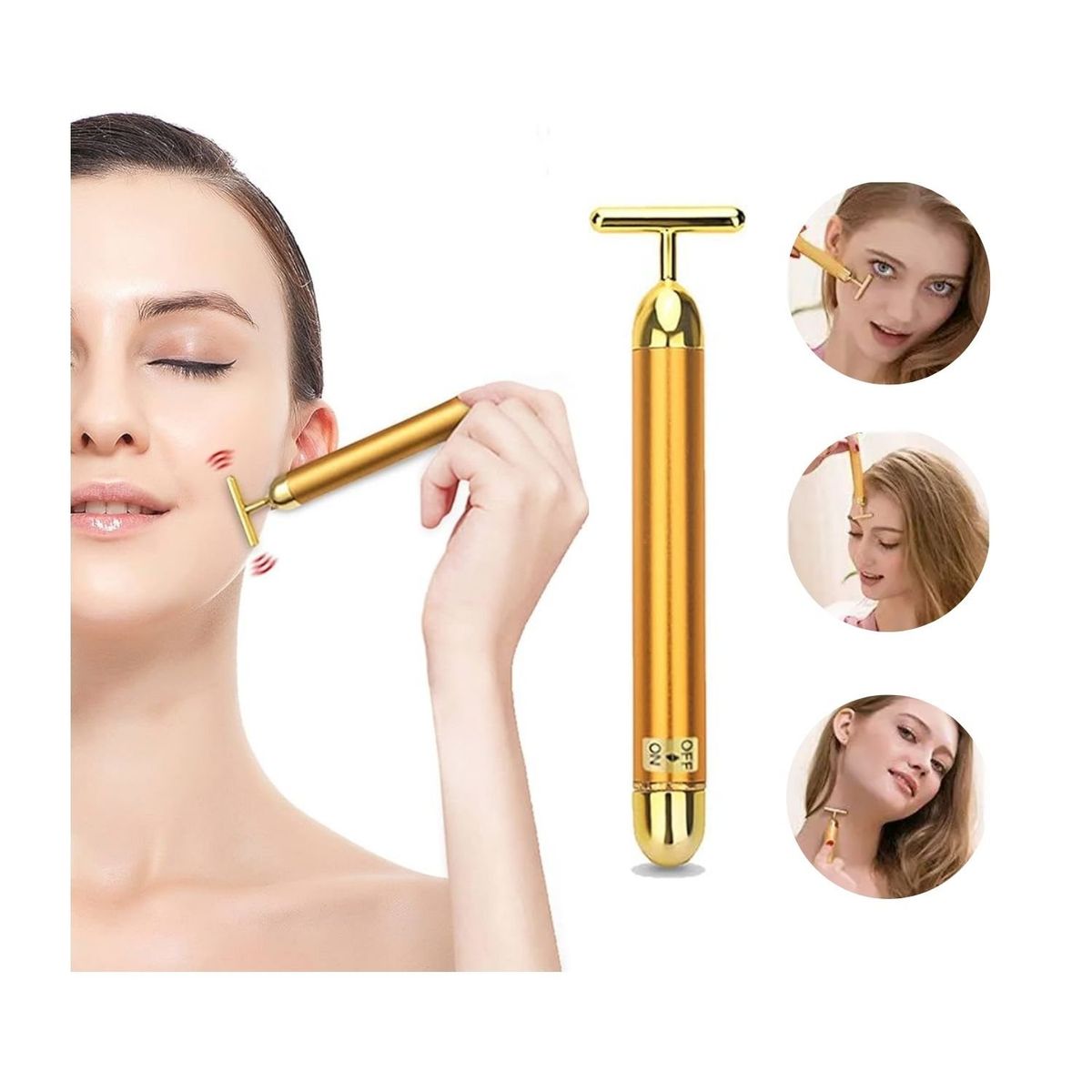 ROSH - Masajeador Facial de Vibración Modelo T