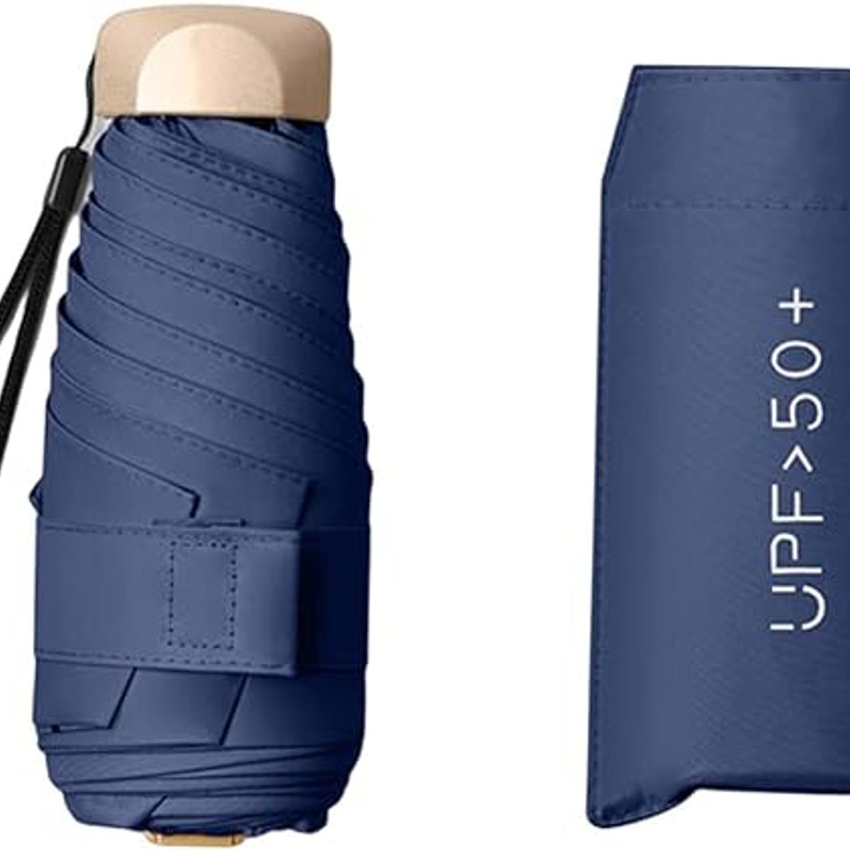 GENERICO - Mini sombrilla de bolsillo protección UV Azul