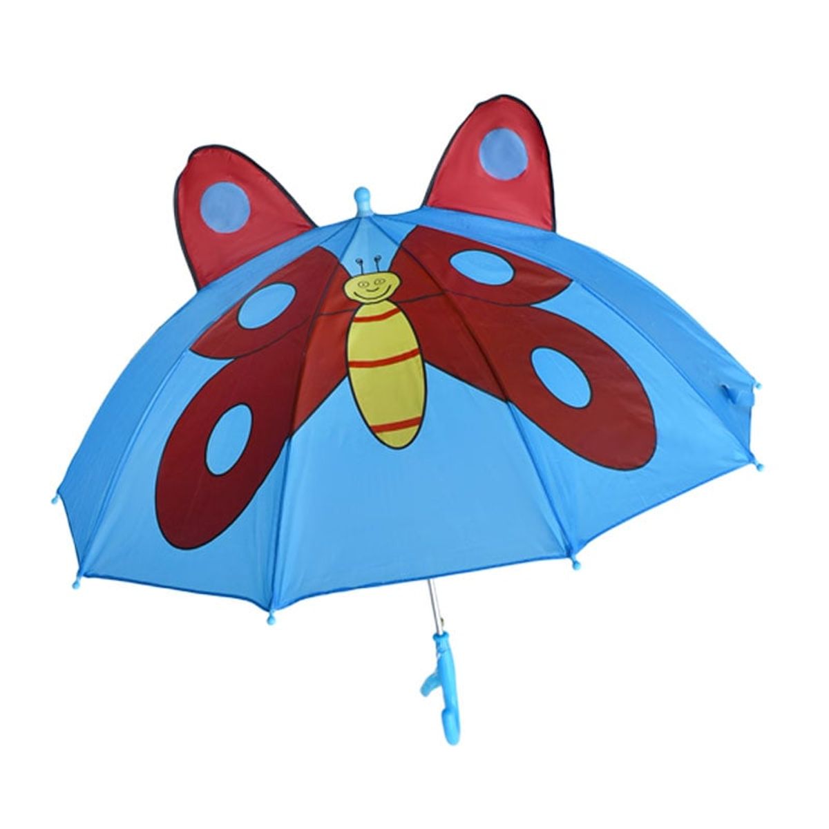 GENERICO - PARAGUAS PARA NIÑOS MODELO MARIPOSA AZUL EN 3D