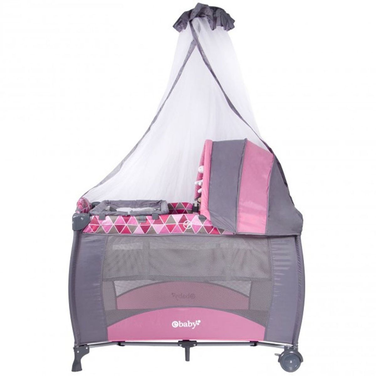 EBABY - Cuna Corral Mecedora Sally 716-1 Rosado