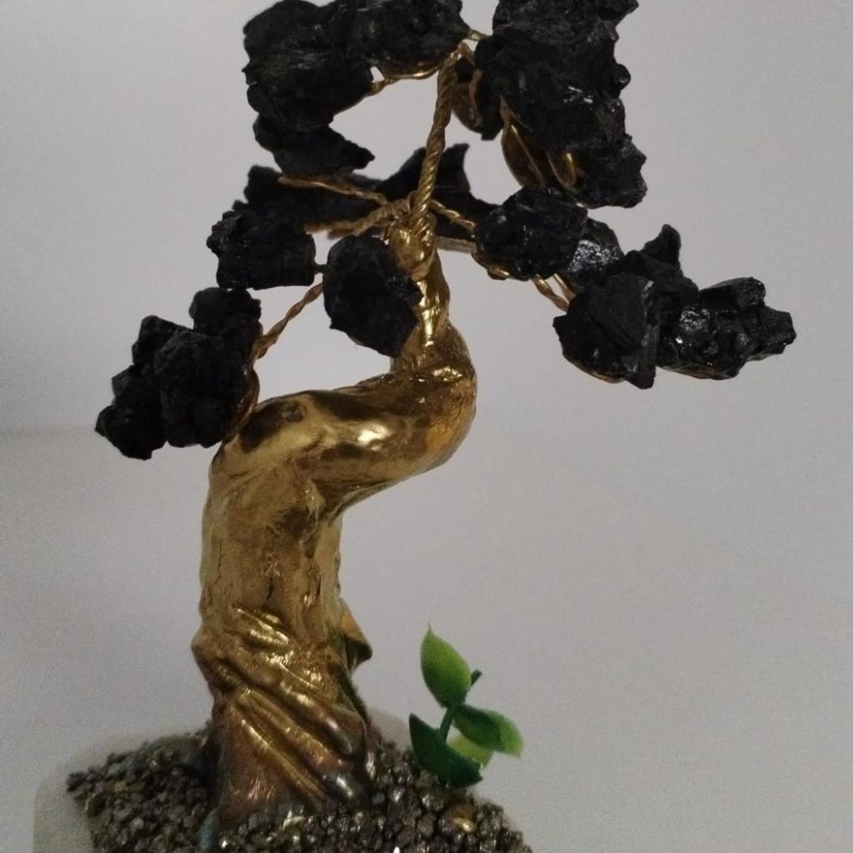 GENERICO - ARBOLITO  PIEDRAS PRECIOSAS BONSAI MEDIANO CON TURMALINA NEGRA