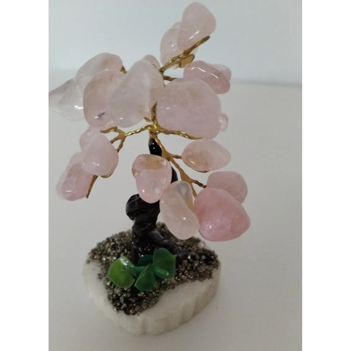 GENERICO - ARBOLITO  PIEDRAS PRECIOSAS BONSAI MEDIANO CON CUARZO ROSA