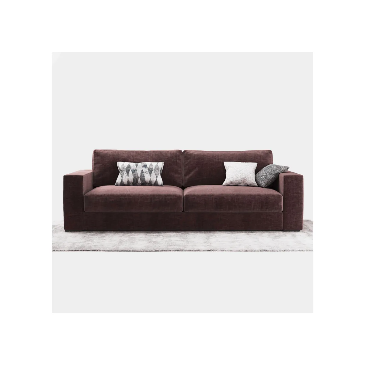 AMOBLART - SILLON RECK COLOR MARRON DE 3CUERPOS