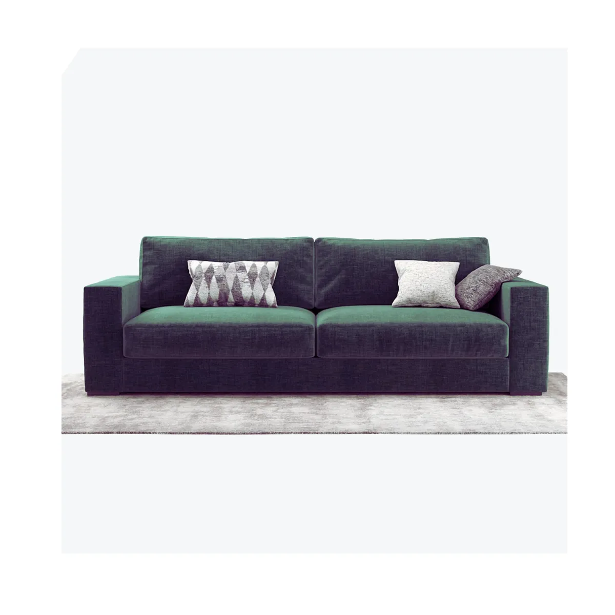 AMOBLART - SILLON RECK COLOR PLOMO GRIS  DE 3CUERPOS