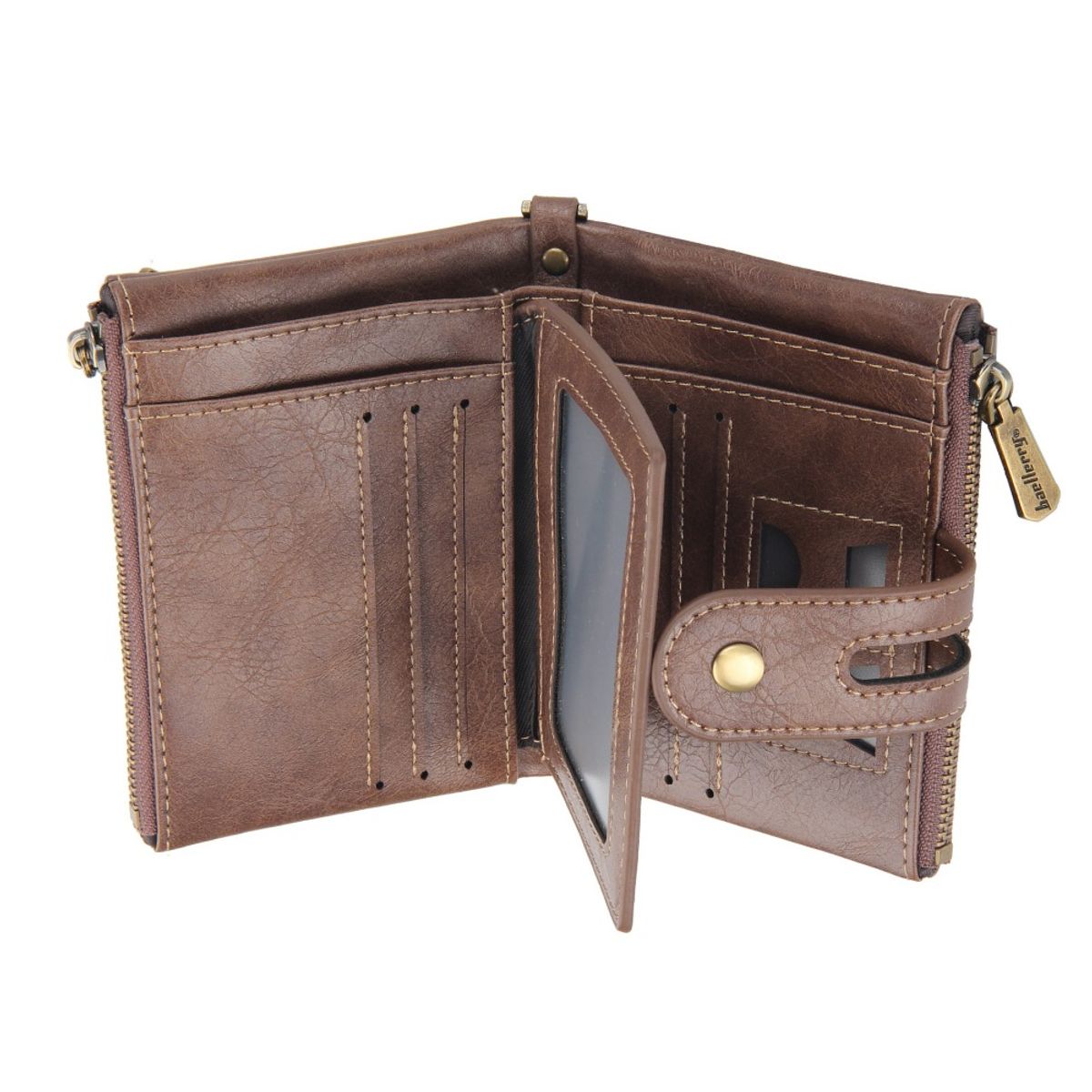 BAELLERRY - Billetera de cuero vegano D3226 con cadena removible