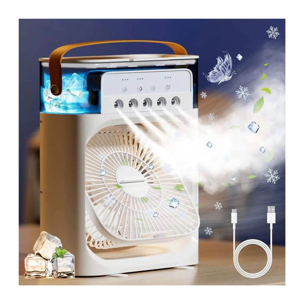 ROSH - Ventilador Portátil Humidificador Aire Acondicionado - 3 En 1