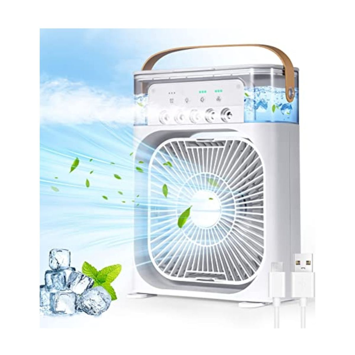 ROSH - Ventilador Portátil Humidificador Aire Acondicionado - 3 En 1