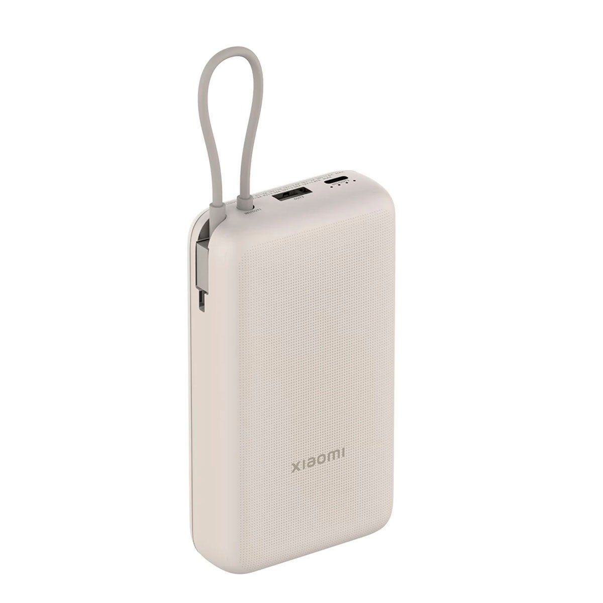 XIAOMI - Power Bank Xiaomi 20000 mAh 33W Con Cable Integrado Blanco
