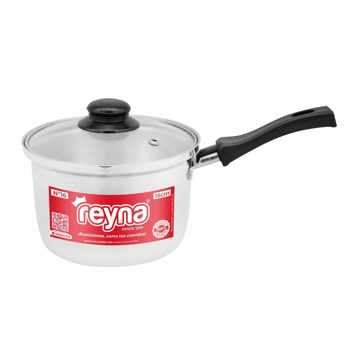 Reyna - Cacerola Reyna N° 16 con tapa de vidrio