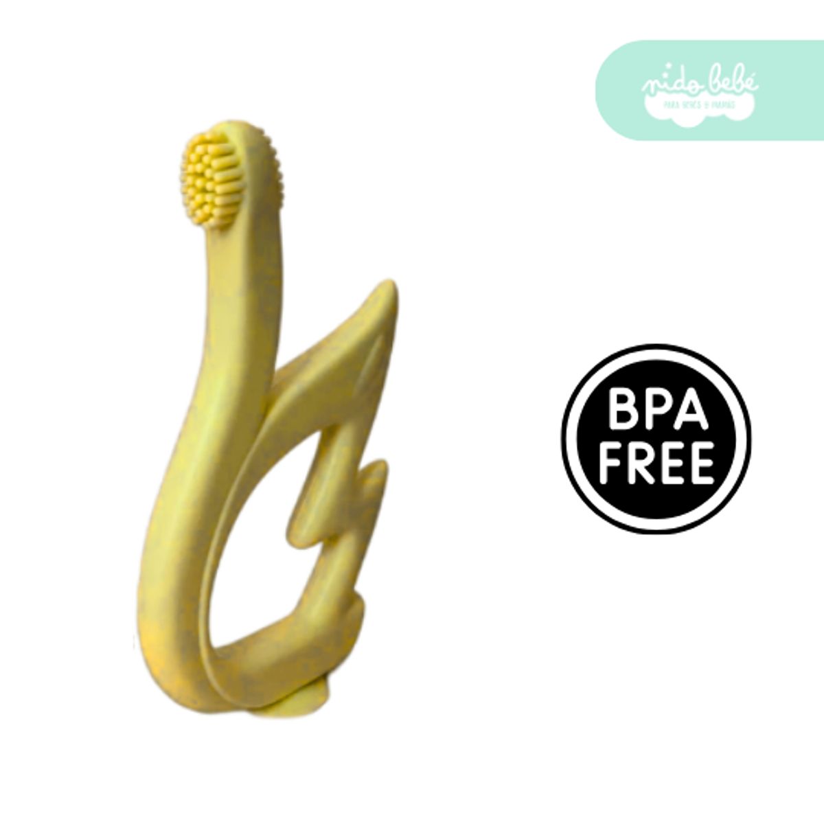 GENERICO - mordedor de silicona de bebe cisne amarillo