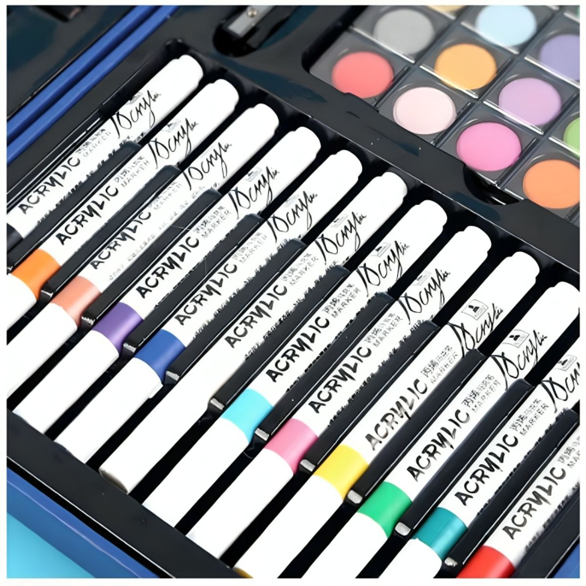 GENERICO - Set de Arte Acrílico de 88 Piezas Maleta para Niños