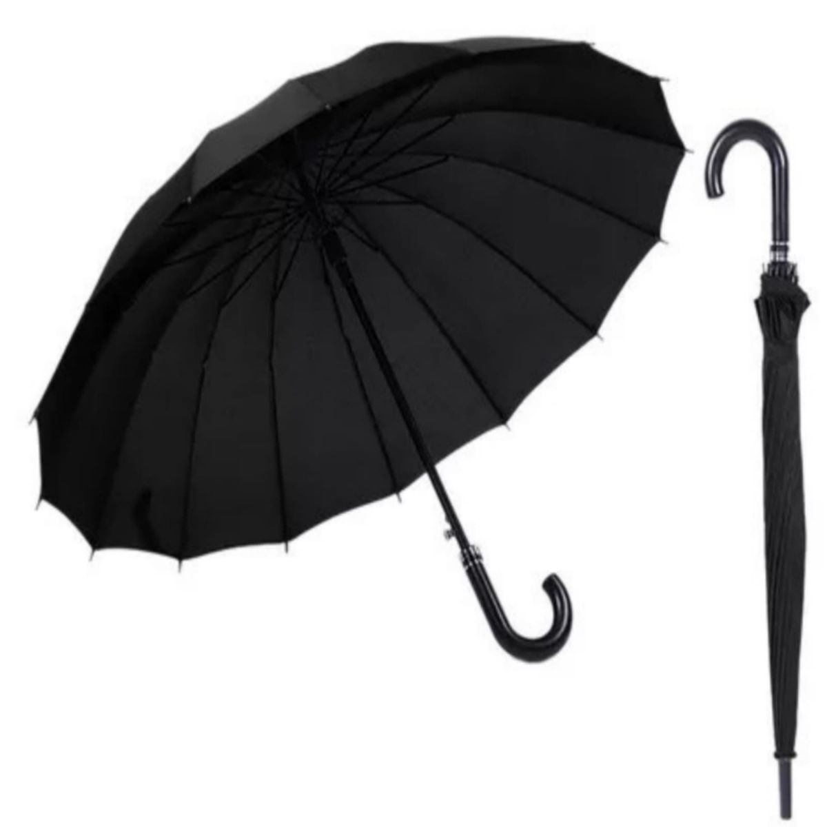 GENERICO - Sombrilla Paragua con protector UV para SOL y Lluvia de 16 barrillas