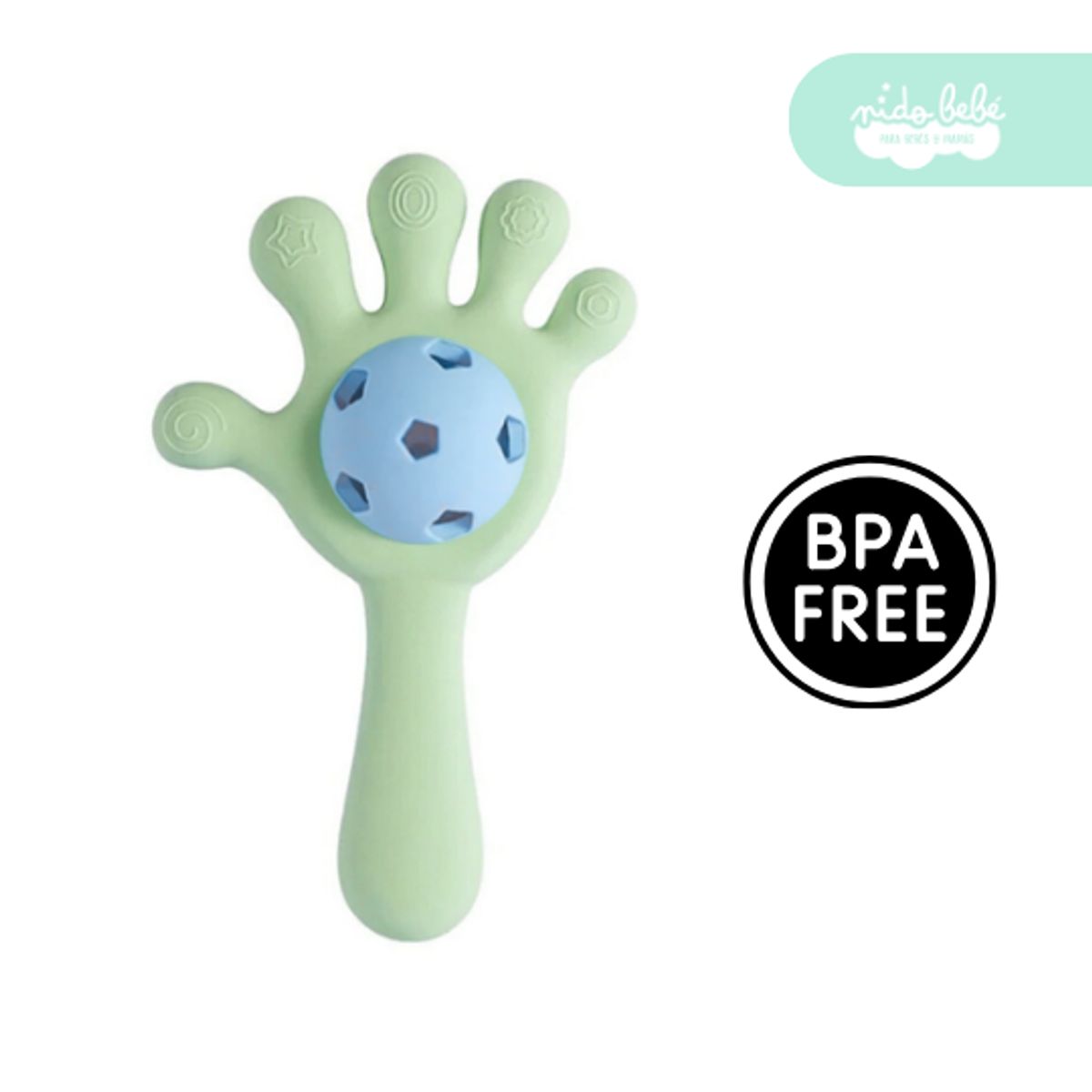 GENERICO - mordedor de silicona manito green