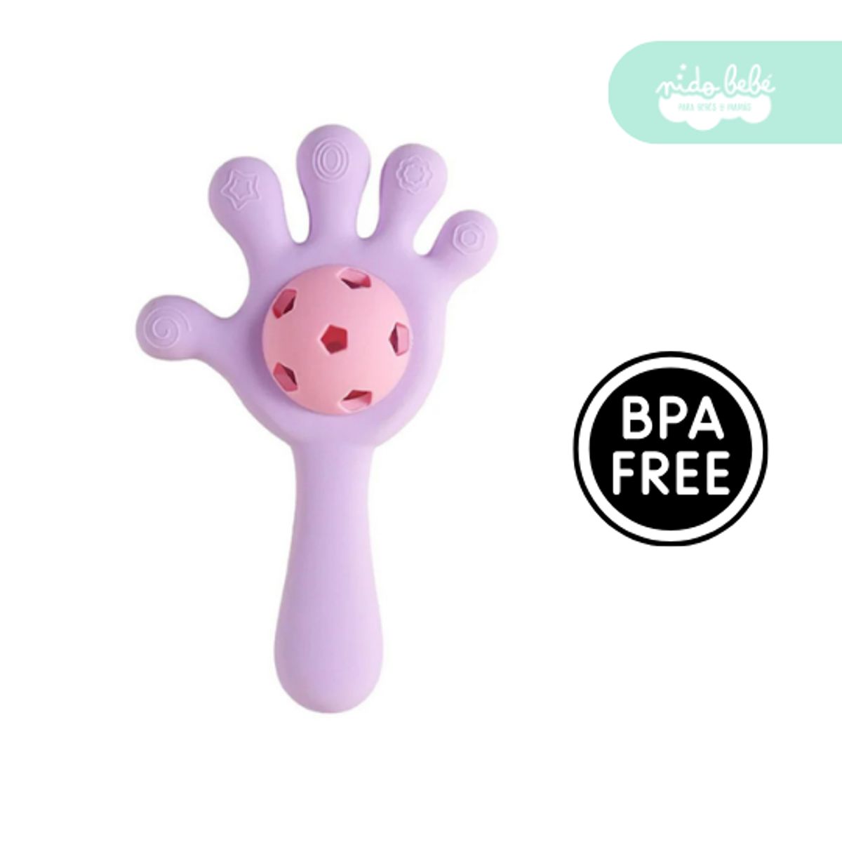 GENERICO - mordedor de silicona manito purple