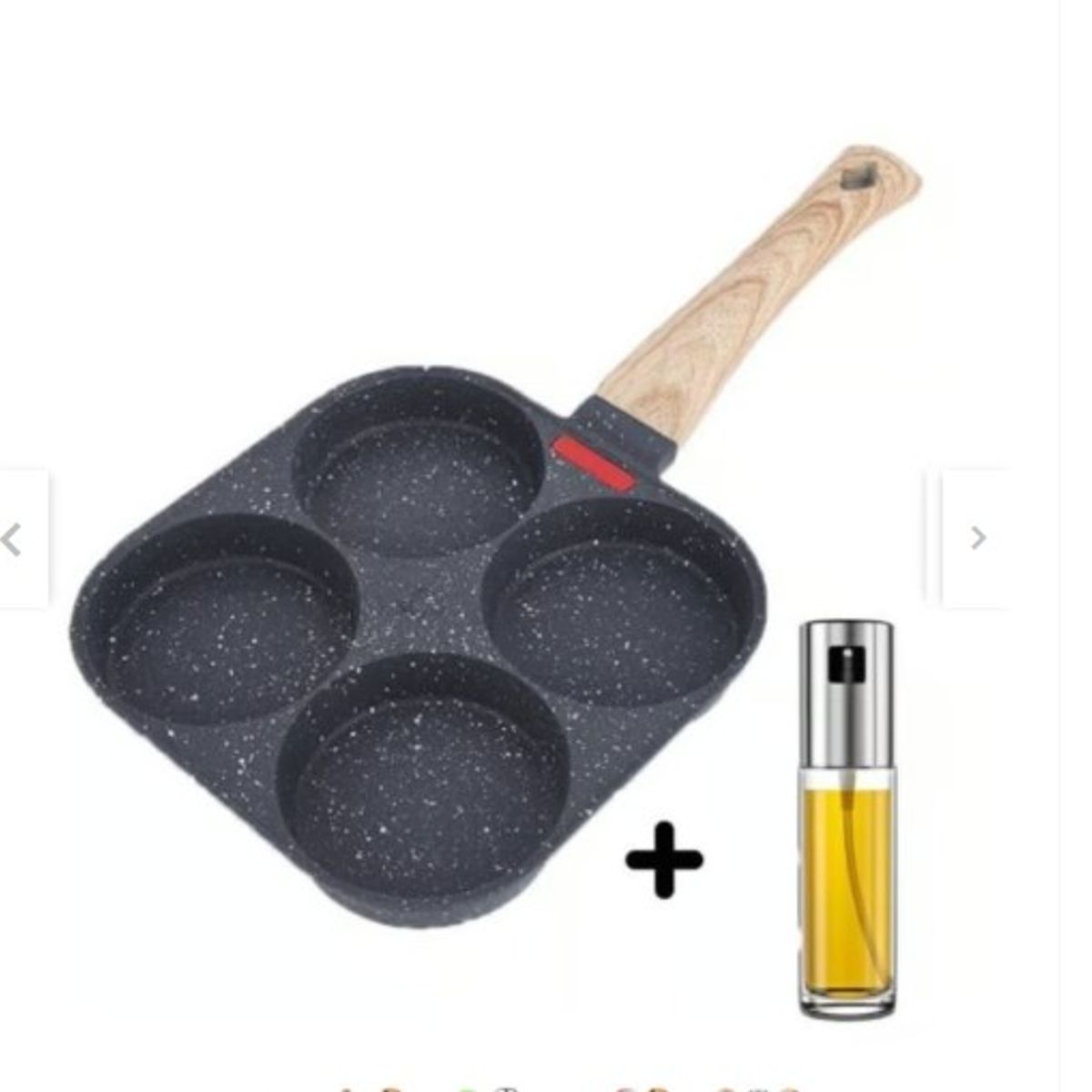 GENERICO - Sarten Antiadherente 4 Puestos Mas Dispensador De Aceite En Spray