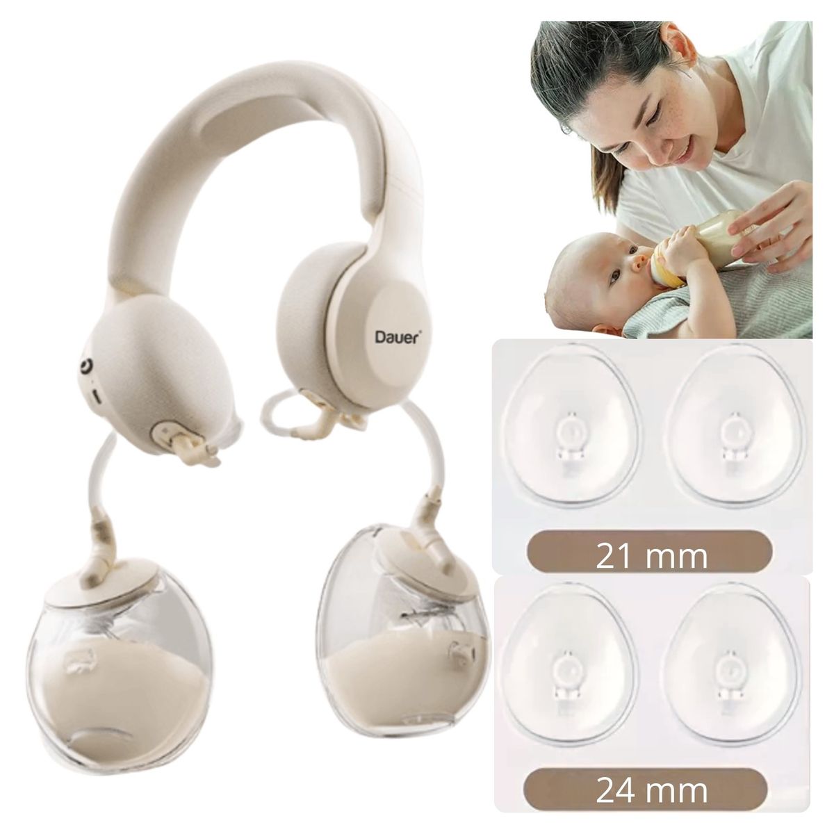 DAUER - Extractor De Leche Eléctrico Portátil Manos Libres