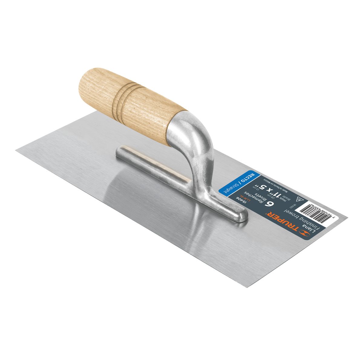 TRUPER - LLANA CANTO RECTO 11", 6 REMACHES, MANGO DE MADERA, TRUPER 15406