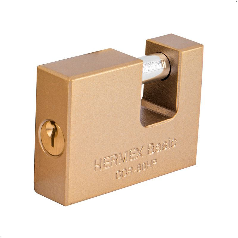 HERMEX - Candado Antipalanca 80 mm Cuerpo de Hierro Hermex