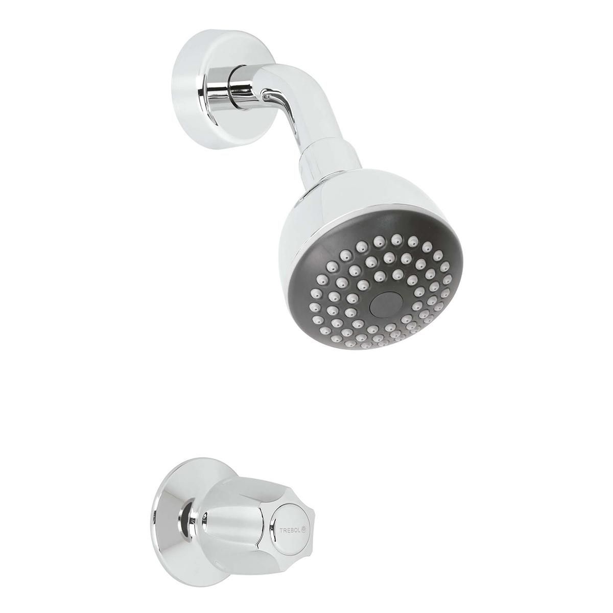TREBOL - Llave para Ducha en Abs Cromado Plateado