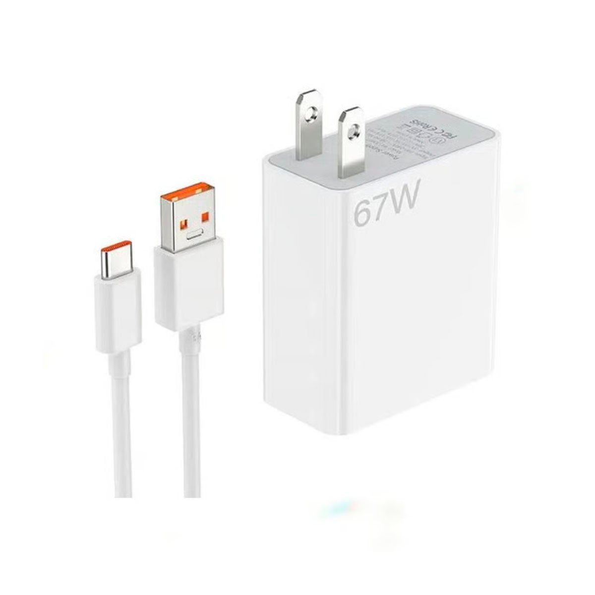 XIAOMI - Cargador Xiaomi 67w Original Con Cable para Note 12 Lite - Blanco