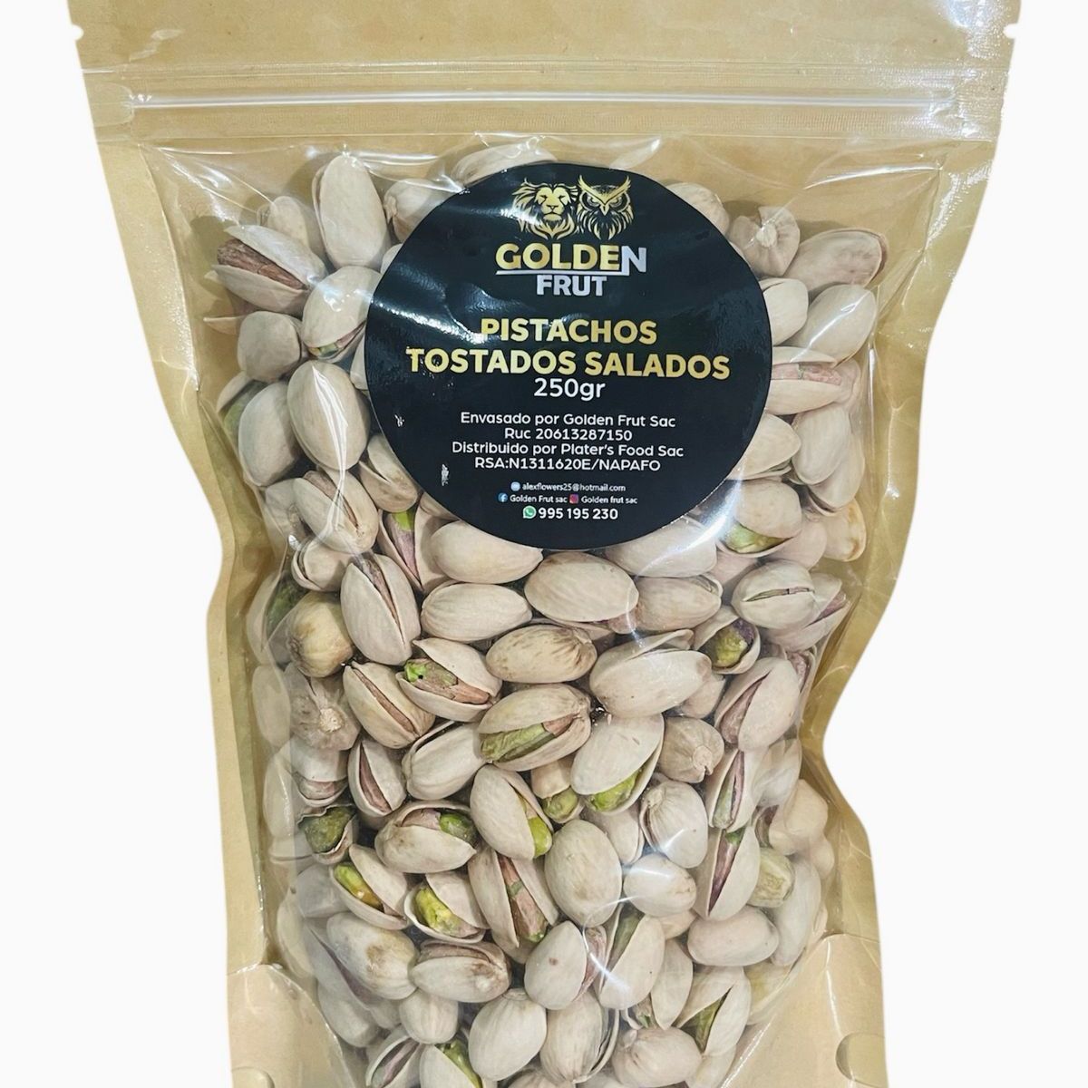 GENERICO - Pistachos Tostados Salados GOLDEN FRUT 250gr