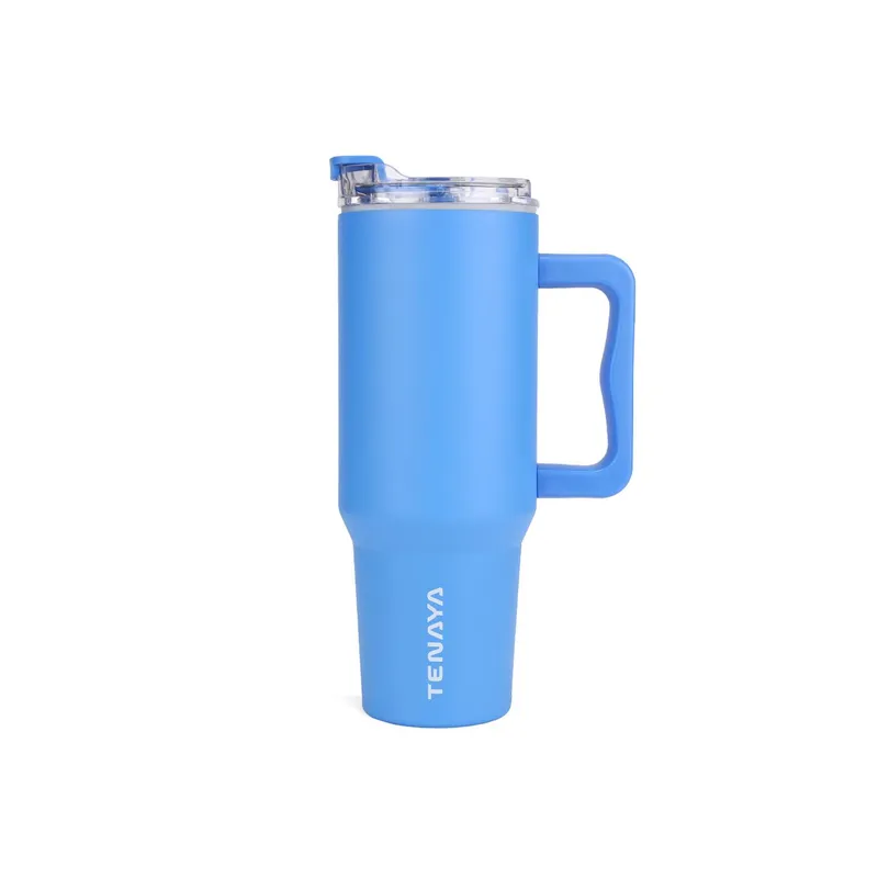 TENAYA - Vaso Tomatodo de Acero Inoxidable Antiderrame 1200ML TENAYA EAGLE CELESTE